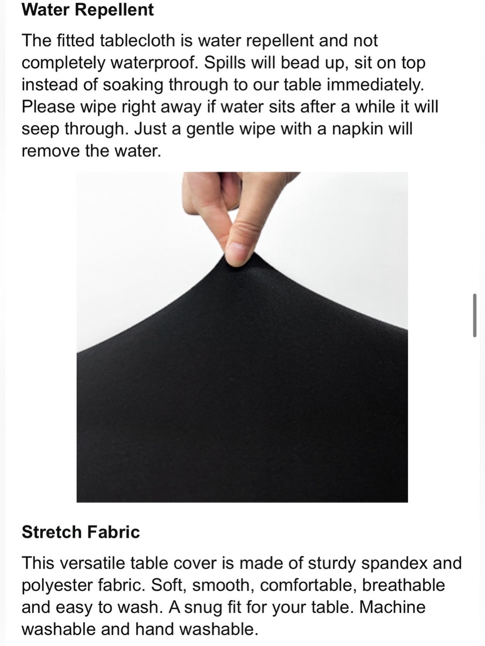 Card Table Cover Fitted Square Elastic Edge Tablecloth, Black 34x34 New in Bag - Picture 4 of 9